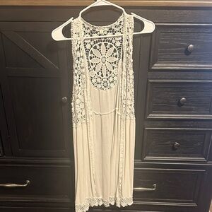 Ultra Pink White Crochet Top